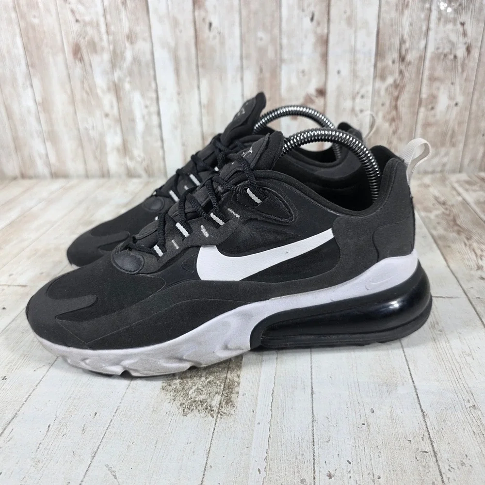 Nike Air Max 270 React Womens Black White Sneakers CI3899-002 Size 8.5